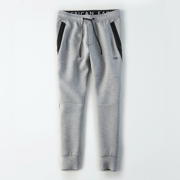 American Eagle Heather Gray Zipper Jogger Size Medium - Picture 2 of 12